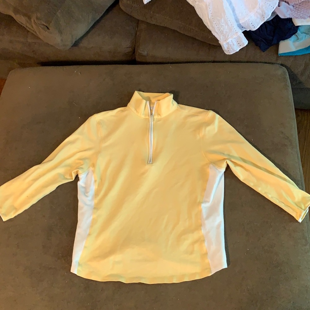 A yellow quarter-zip top from Cutter & Buck